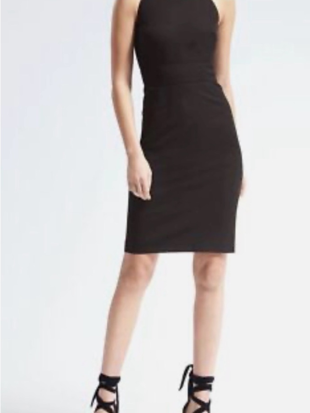 Banana Republic Classic Black racerback Sheath Dress - Women's 8 NWT